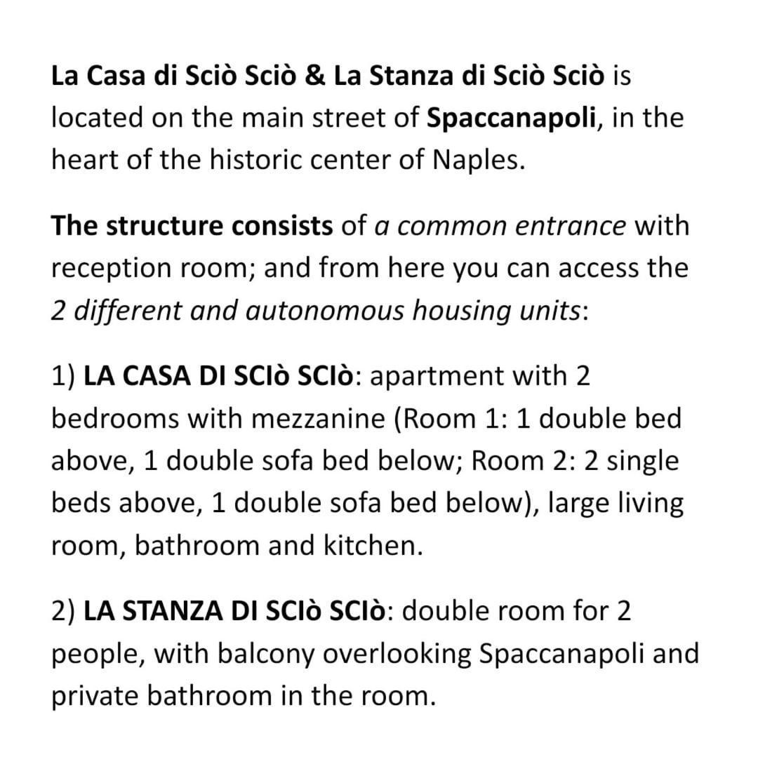 Apartament La Casa Di Scio Scio & La Stanza Di Scio Scio Neapol Zewnętrze zdjęcie